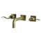 Kingston Brass KS6123DFL Two-Handle Wall Mount Bathroom Faucet, Antique Brass KS6123DFL - alternate 1